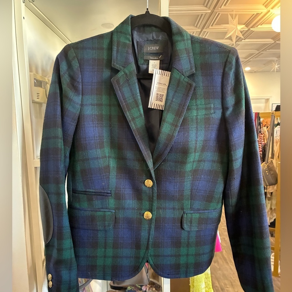 J.Crew wool schoolboy tartan blazer size 6